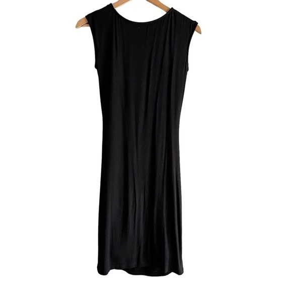 Kut from the Kloth Mollee Draped Knit Jersey Sheath Dress in Black, Size 0 - Picture 8 of 10